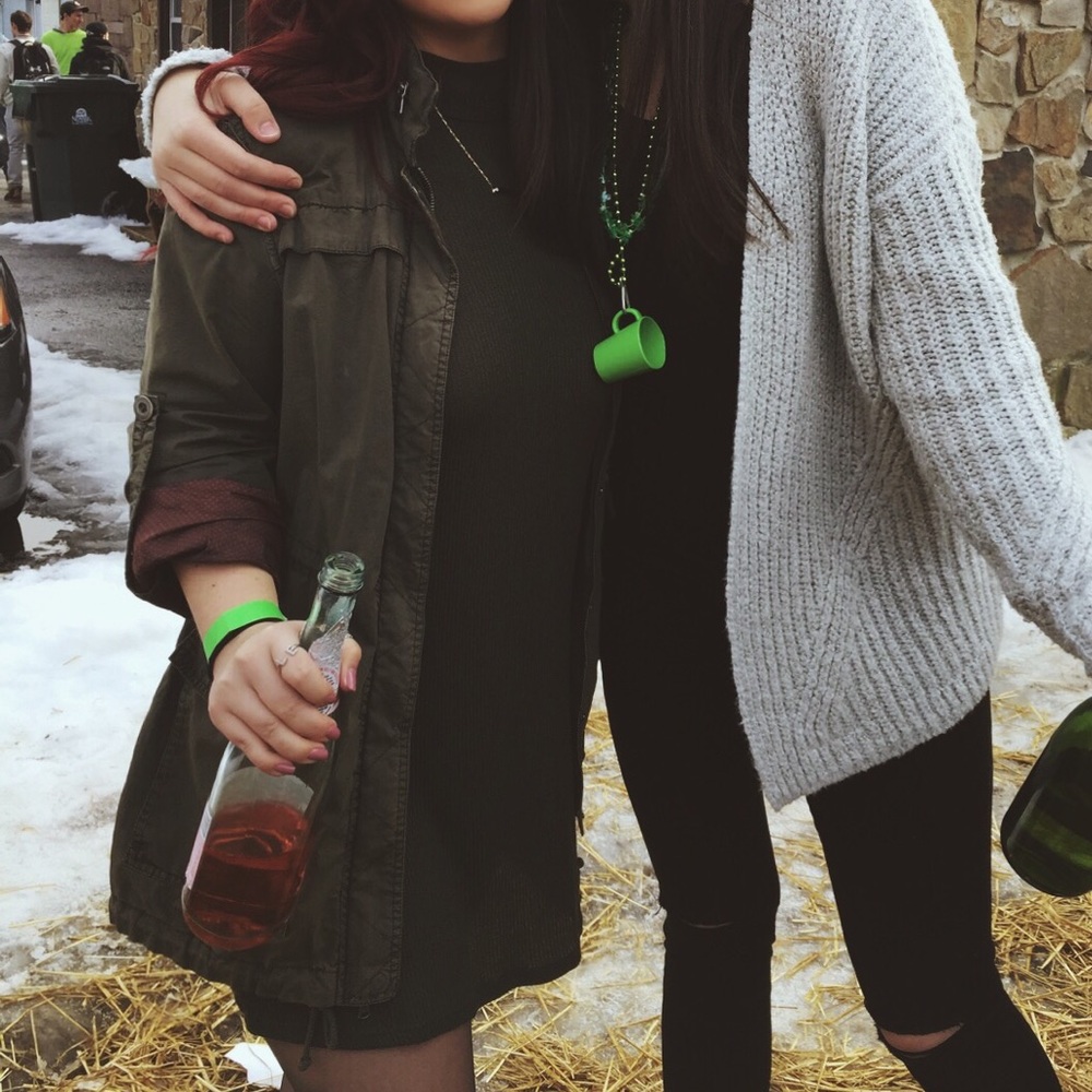 Olive Sweater Dress Silence + Noise